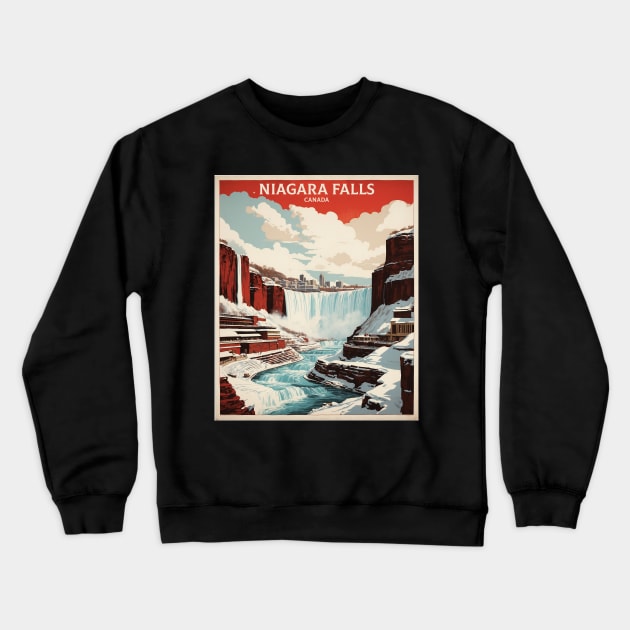 Niagara Falls Canada Vintage Poster Tourism 2 Crewneck Sweatshirt by TravelersGems